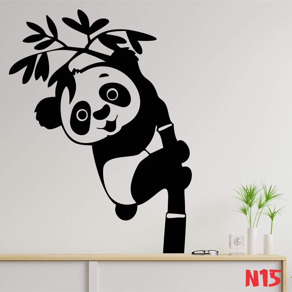 Detail Stiker Dinding Panda Nomer 24
