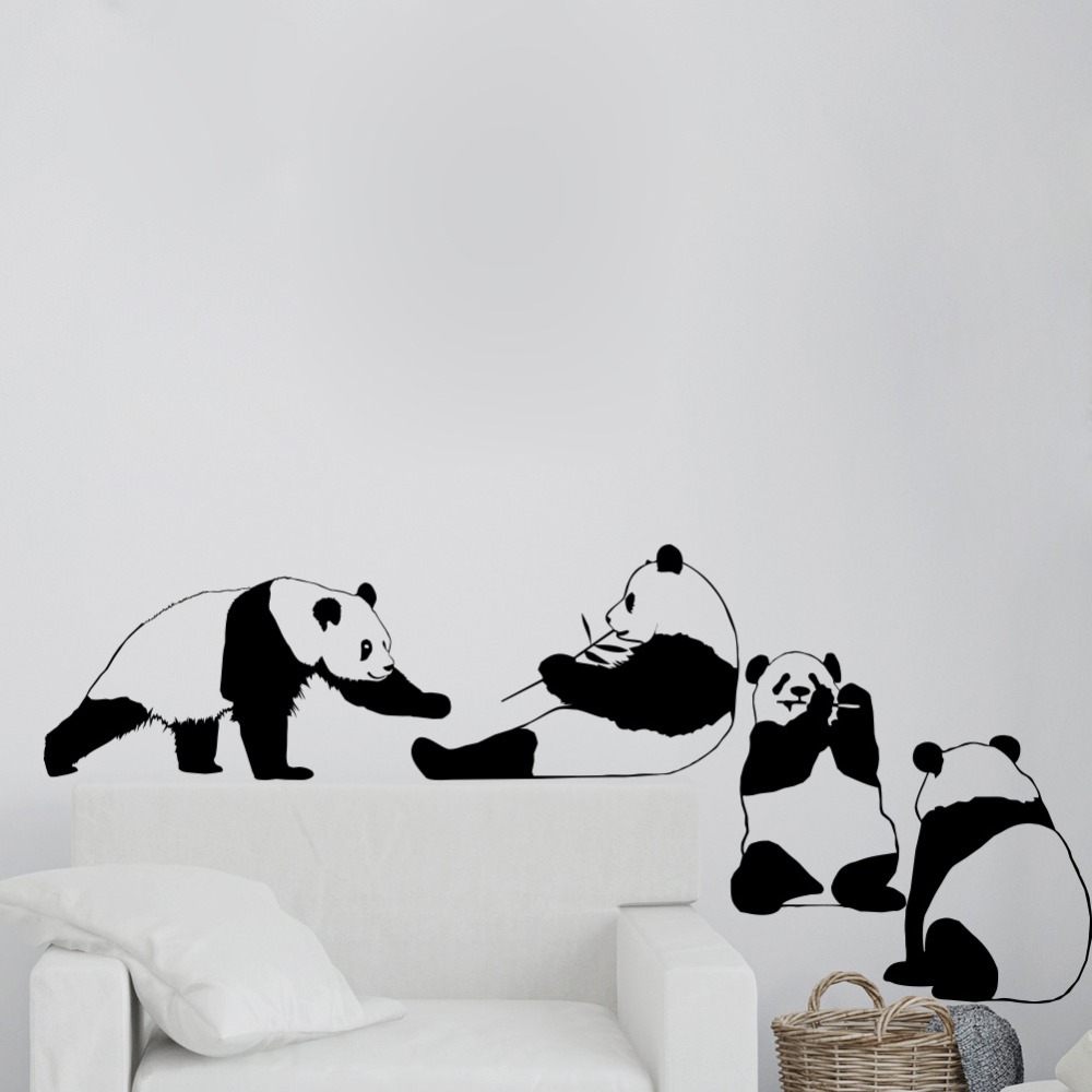 Detail Stiker Dinding Panda Nomer 26