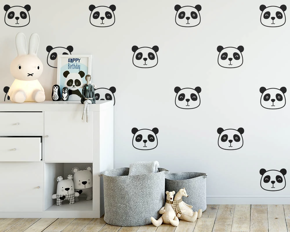 Detail Stiker Dinding Panda Nomer 9
