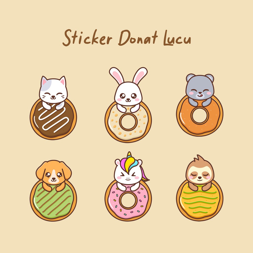 Detail Stiker Donat Lucu Nomer 2