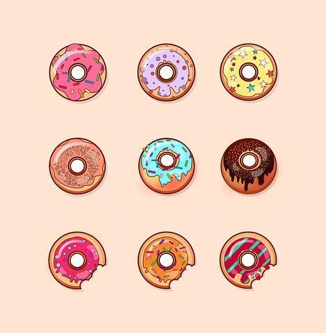 Detail Stiker Donat Lucu Nomer 25