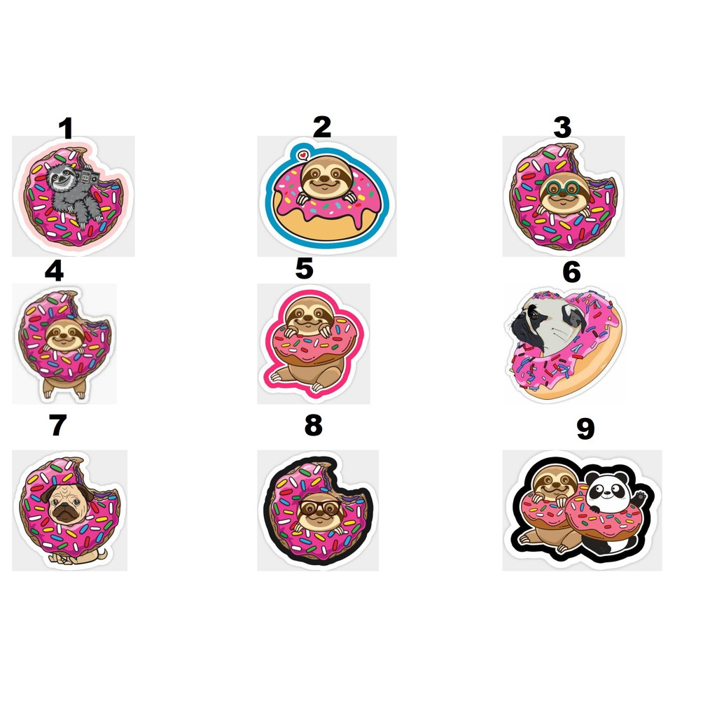 Detail Stiker Donat Lucu Nomer 33