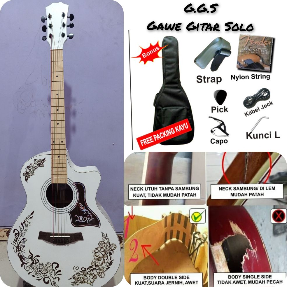 Detail Stiker Gitar Akustik Full Body Nomer 26