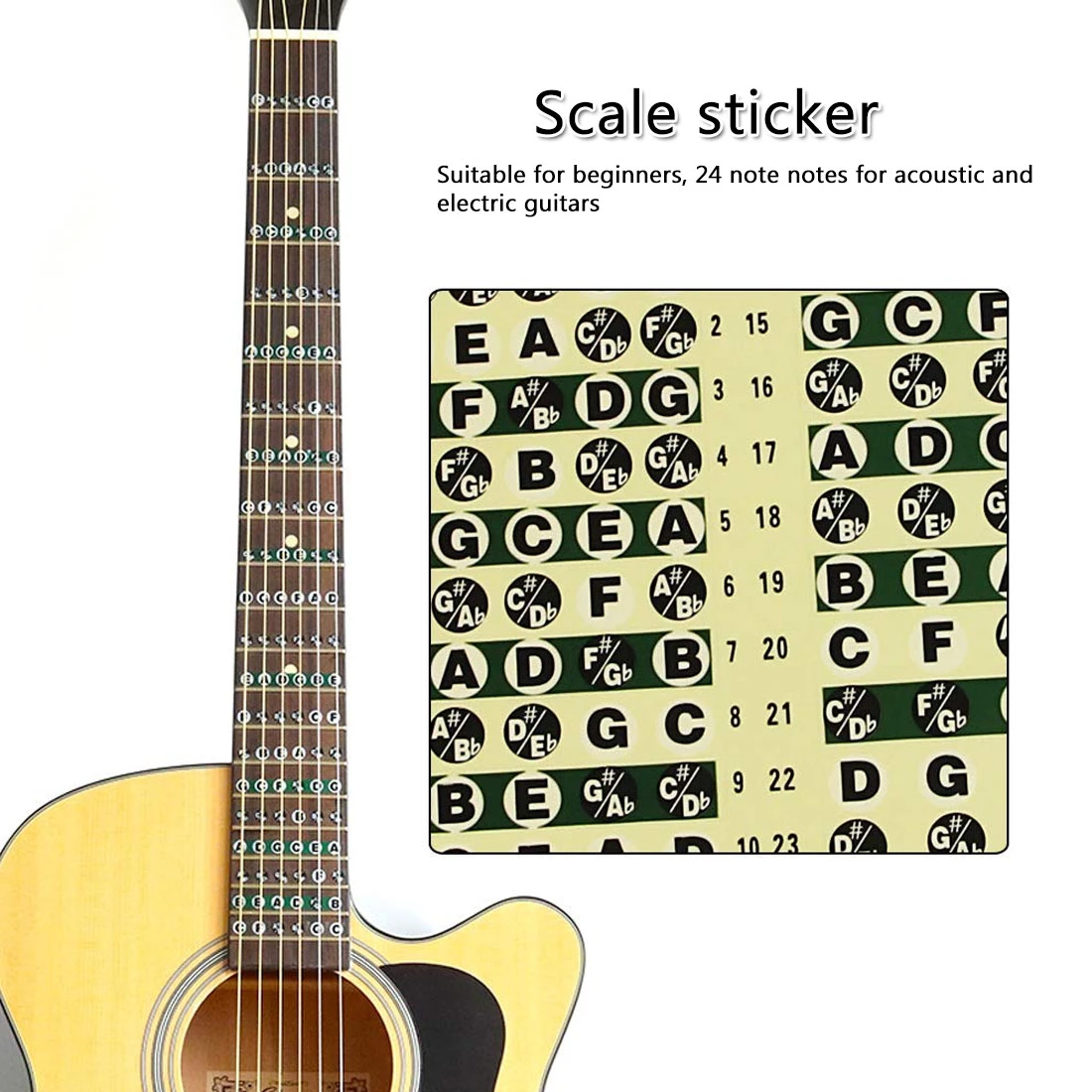Detail Stiker Gitar Akustik Full Body Nomer 37