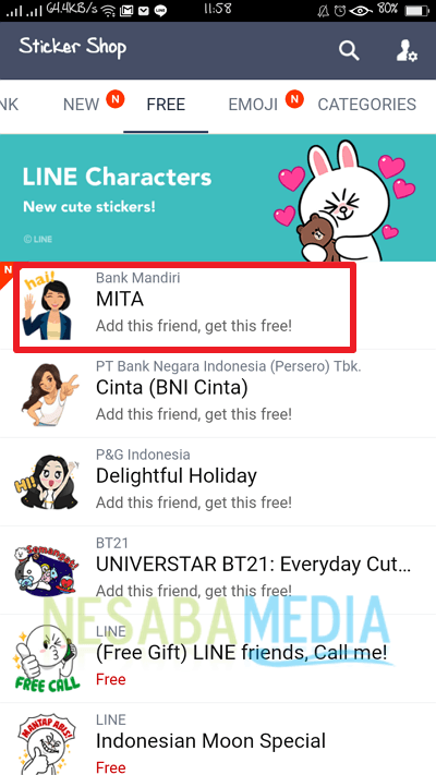 Detail Stiker Gratis Line Nomer 30