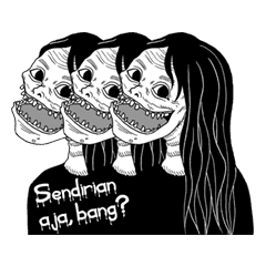 Detail Stiker Hantu Seram Nomer 20