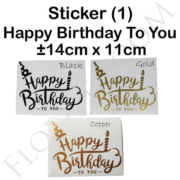 Detail Stiker Happy Birthday Aesthetic Nomer 55