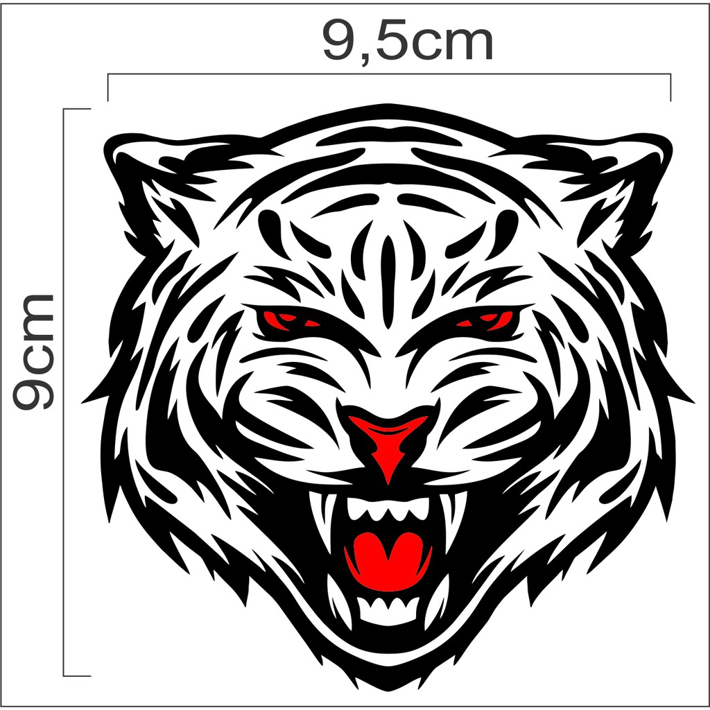 Detail Stiker Harimau Ganas Nomer 6