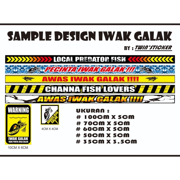 Detail Stiker Iwak Galak Nomer 36