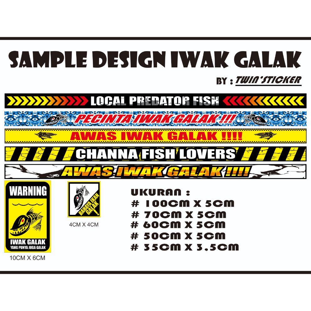 Detail Stiker Iwak Galak Nomer 54