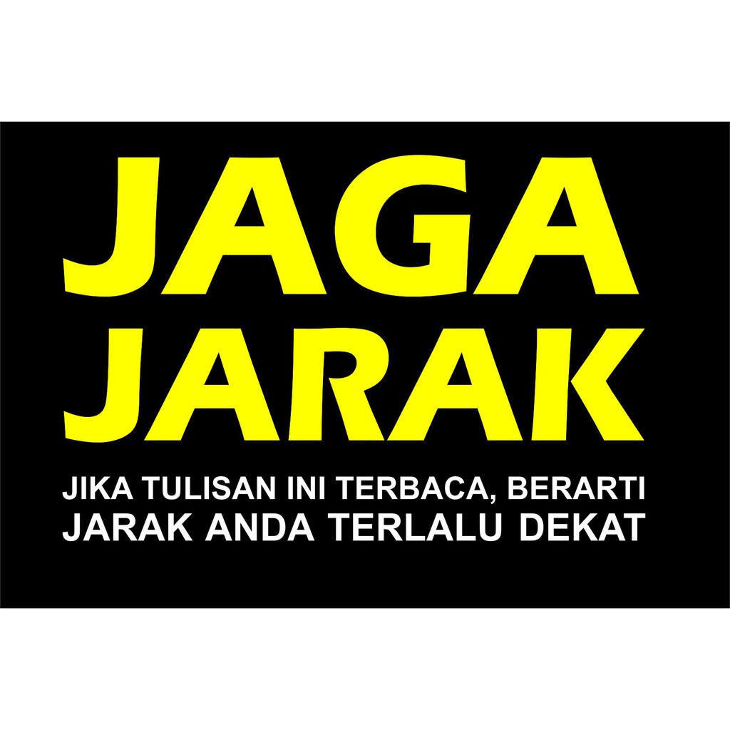 Detail Stiker Jaga Jarak Aman Nomer 11