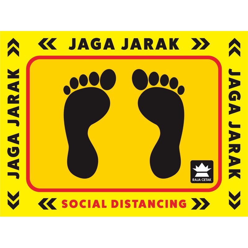 Detail Stiker Jaga Jarak Aman Nomer 18