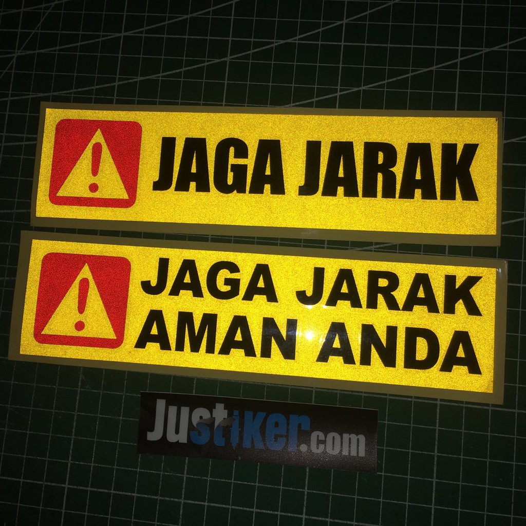 Detail Stiker Jaga Jarak Aman Nomer 23