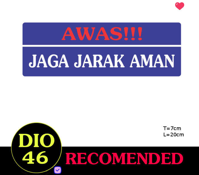 Detail Stiker Jaga Jarak Aman Nomer 25