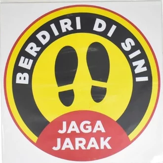 Detail Stiker Jaga Jarak Aman Nomer 31