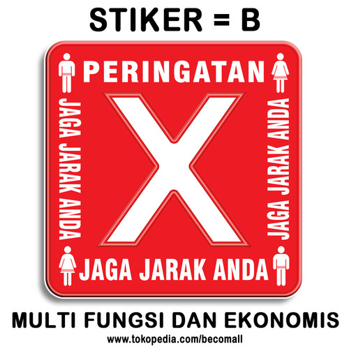 Detail Stiker Jaga Jarak Aman Nomer 46