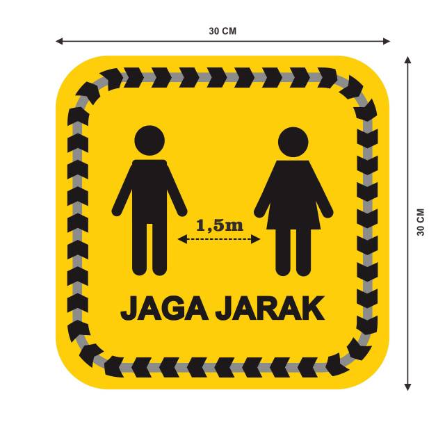 Detail Stiker Jaga Jarak Aman Nomer 49