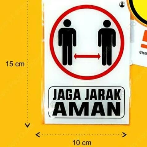 Detail Stiker Jaga Jarak Aman Nomer 8