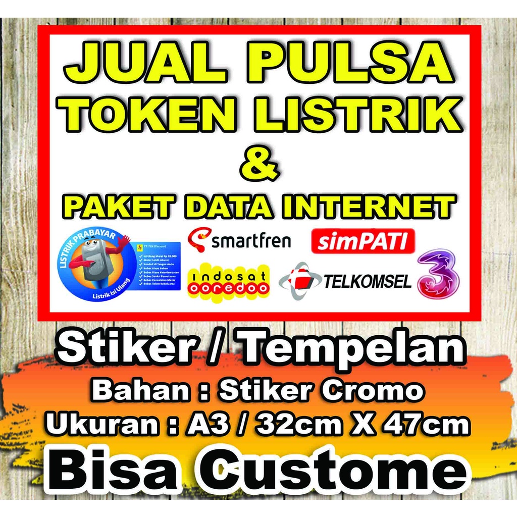 Detail Stiker Jual Pulsa Nomer 16