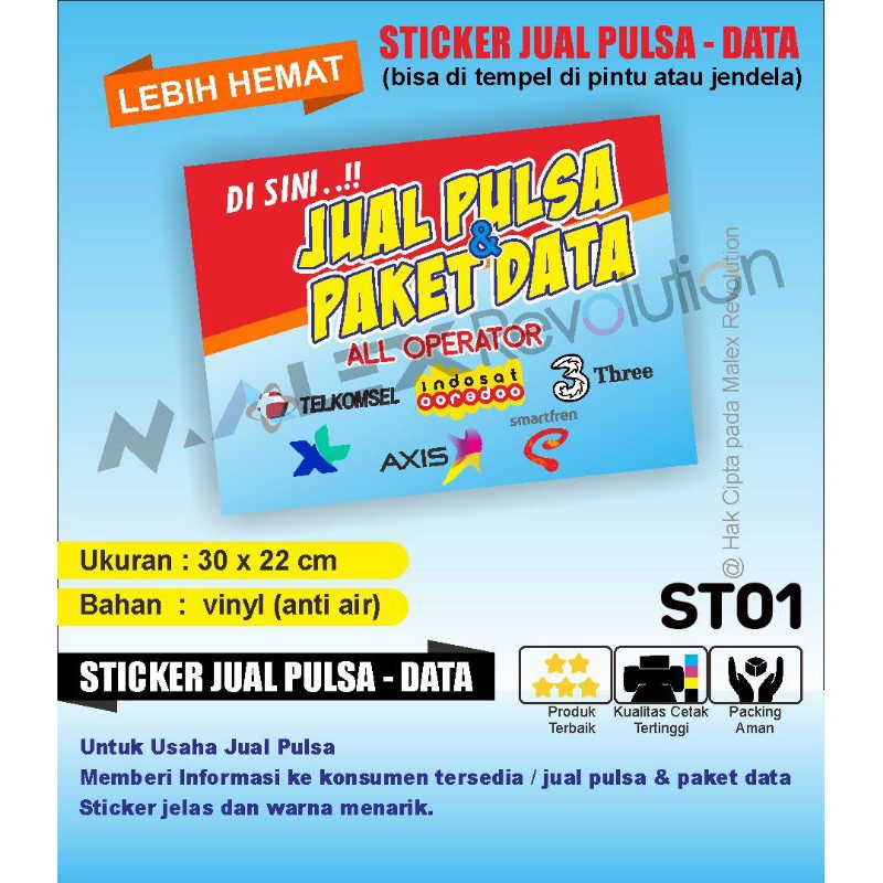 Detail Stiker Jual Pulsa Nomer 37