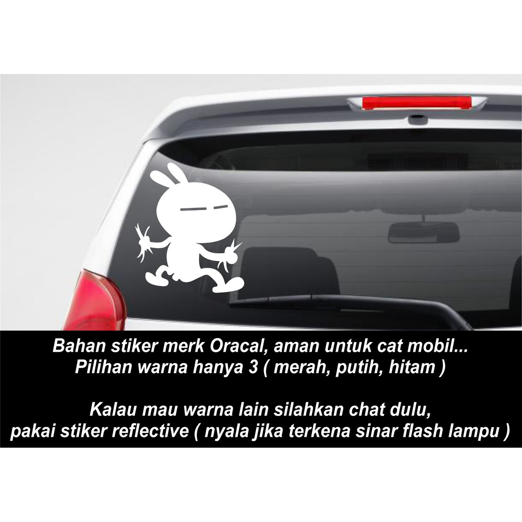 Detail Stiker Kaca Belakang Mobil Lucu Nomer 46