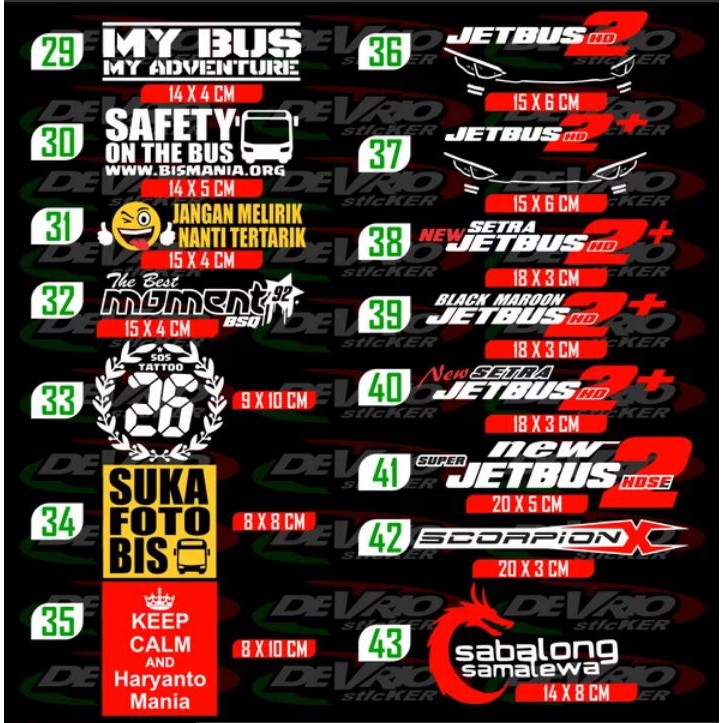 Detail Stiker Kaca Bus Keren Nomer 10