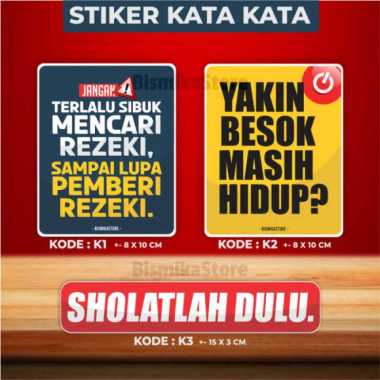 Detail Stiker Kata Kata Bijak Nomer 46