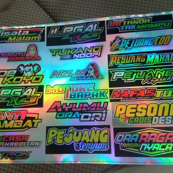 Detail Stiker Kata Kata Racing Terbaru Nomer 17