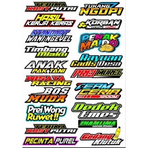 Detail Stiker Kata Kata Racing Terbaru Nomer 3