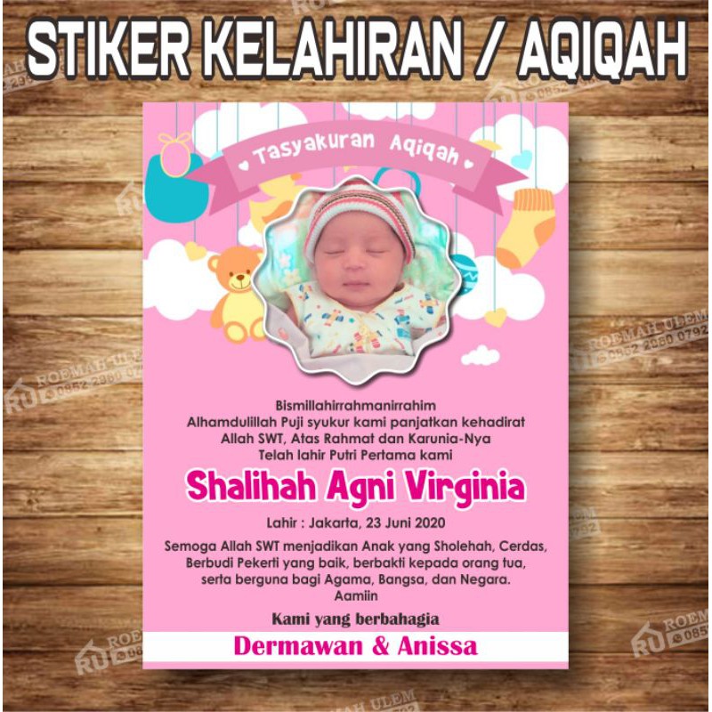 Detail Stiker Kelahiran Bayi Nomer 22