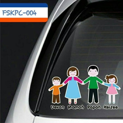 Detail Stiker Keluarga Di Mobil Nomer 24