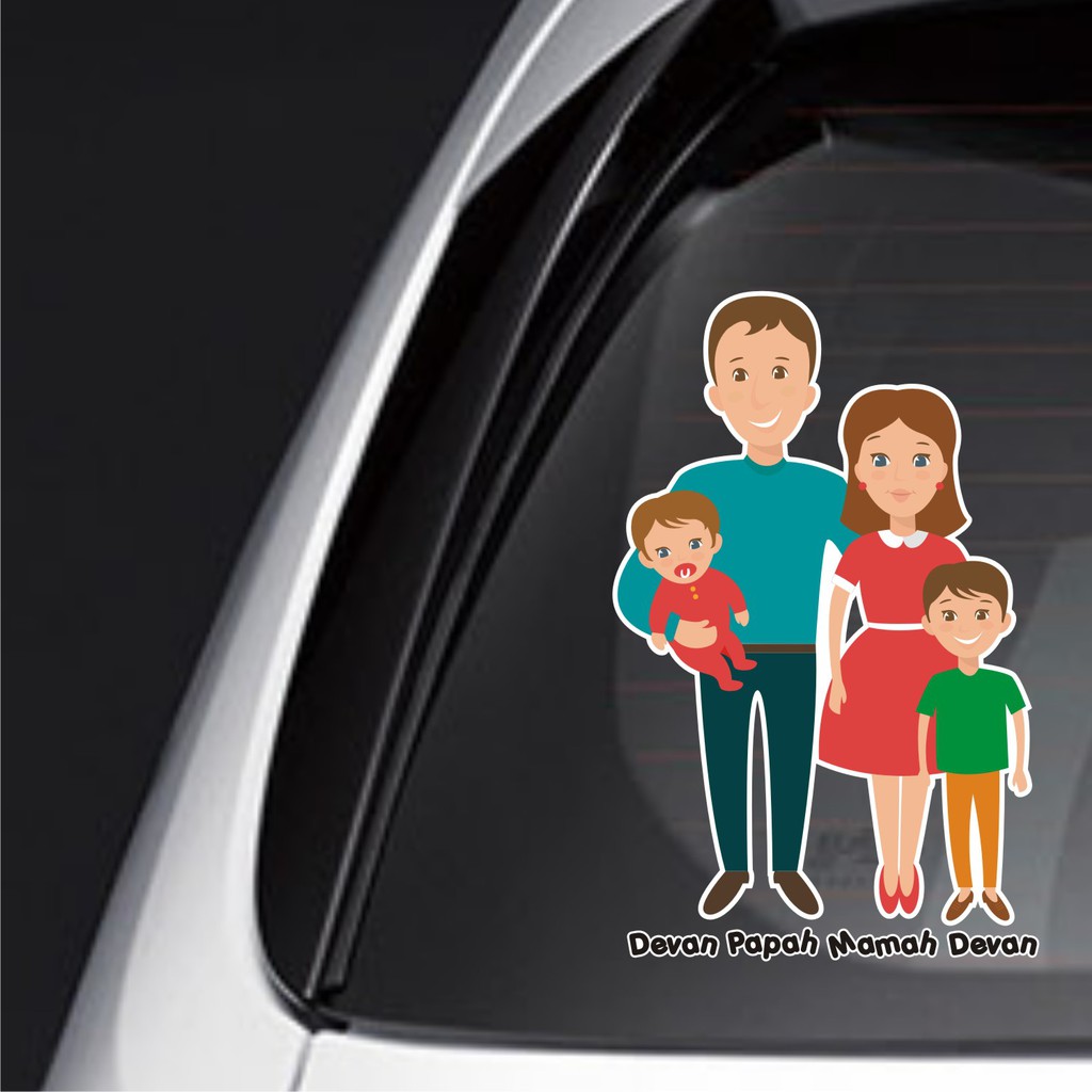 Download Stiker Keluarga Di Mobil Nomer 43