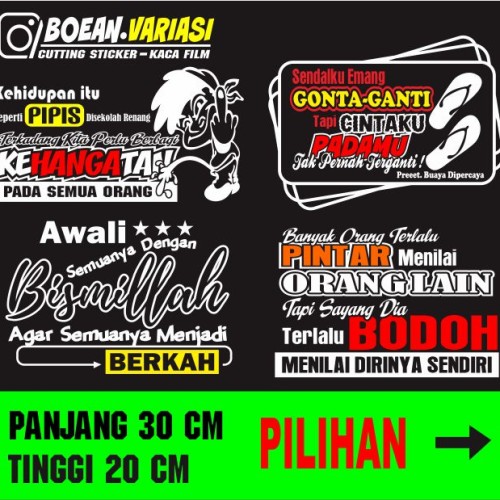 Detail Stiker Keren Kata Kata Nomer 32