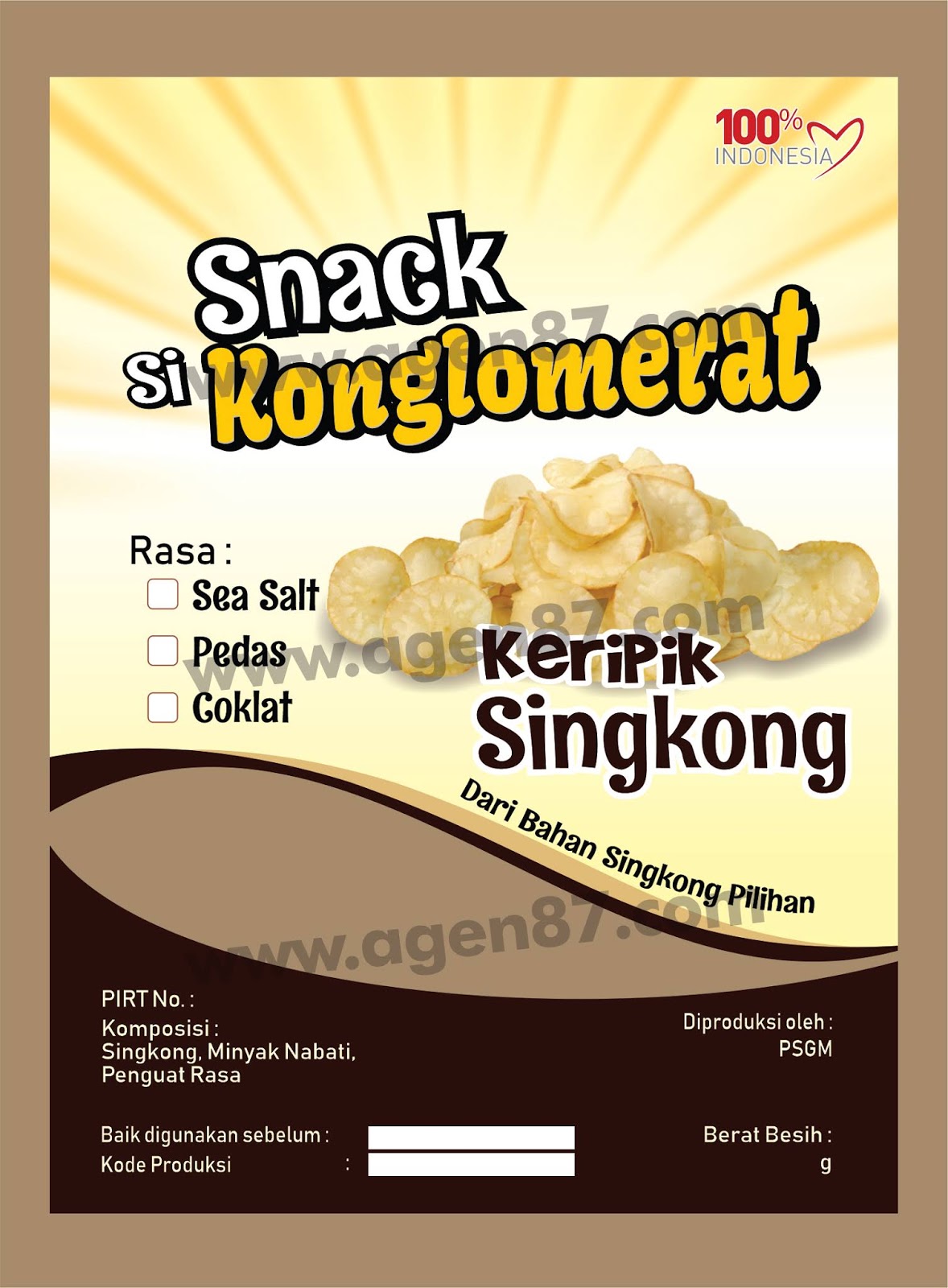 Detail Stiker Keripik Singkong Nomer 15