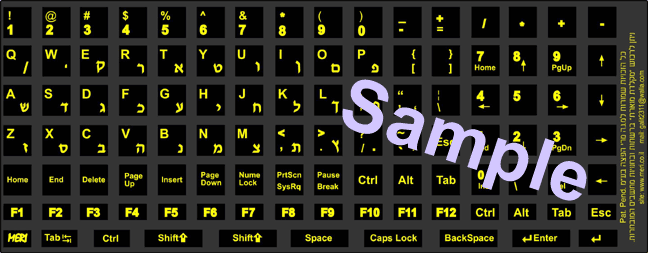Detail Stiker Keyboard Glow In The Dark Nomer 18