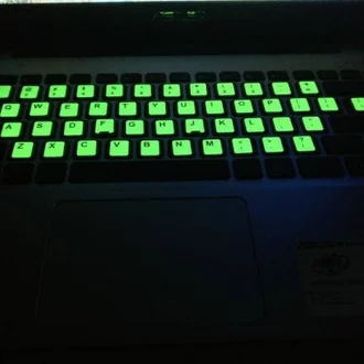 Detail Stiker Keyboard Glow In The Dark Nomer 21