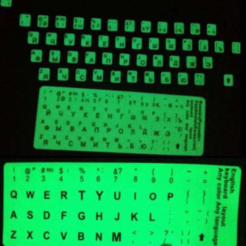 Detail Stiker Keyboard Glow In The Dark Nomer 26