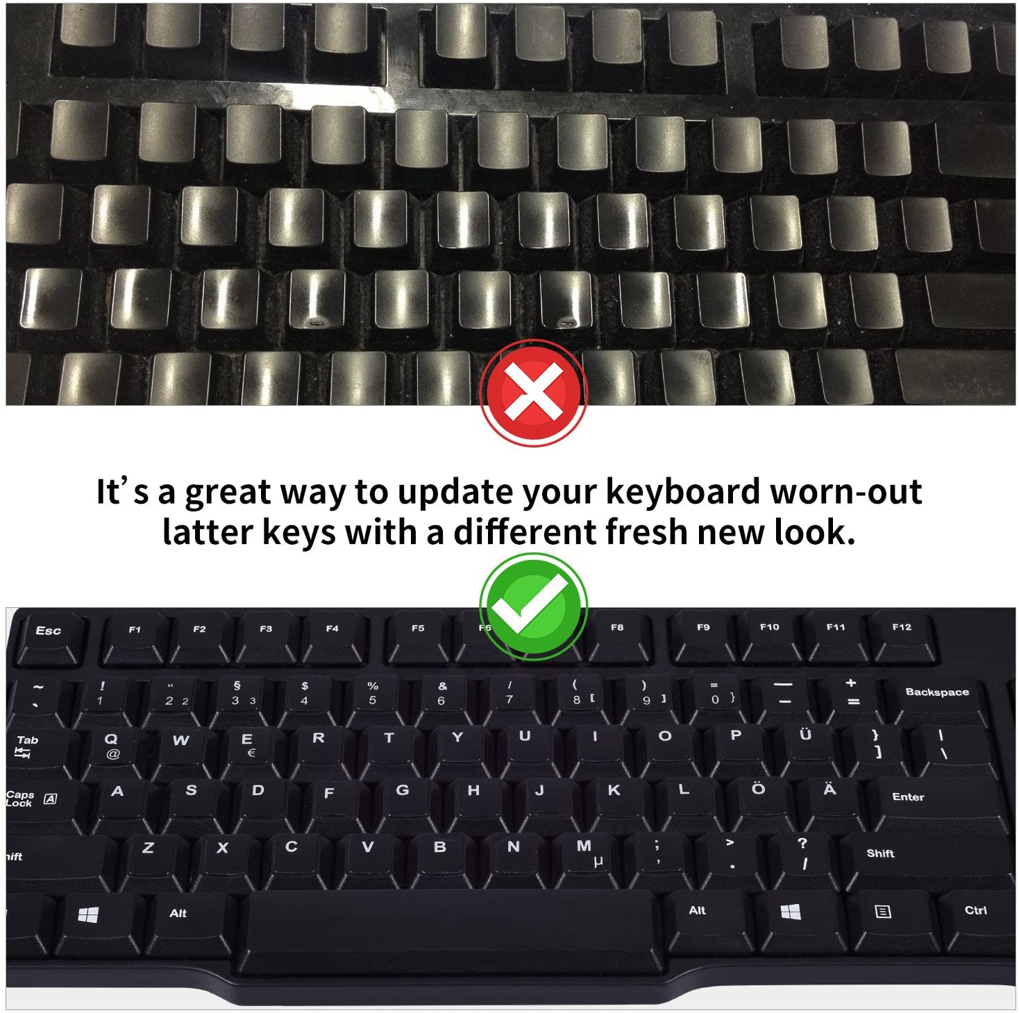 Detail Stiker Keyboard Glow In The Dark Nomer 30