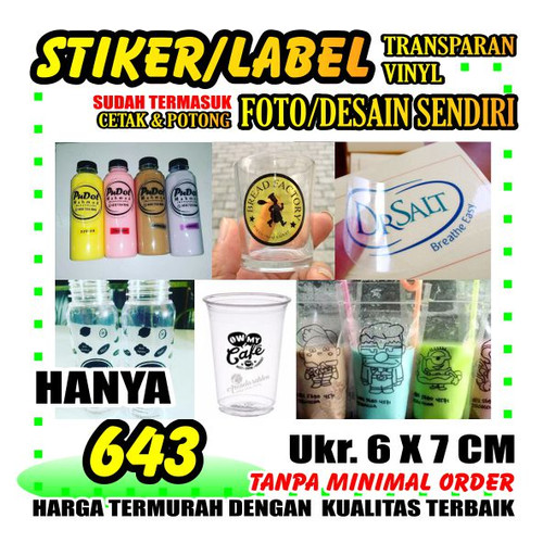 Detail Stiker Label Botol Plastik Nomer 52