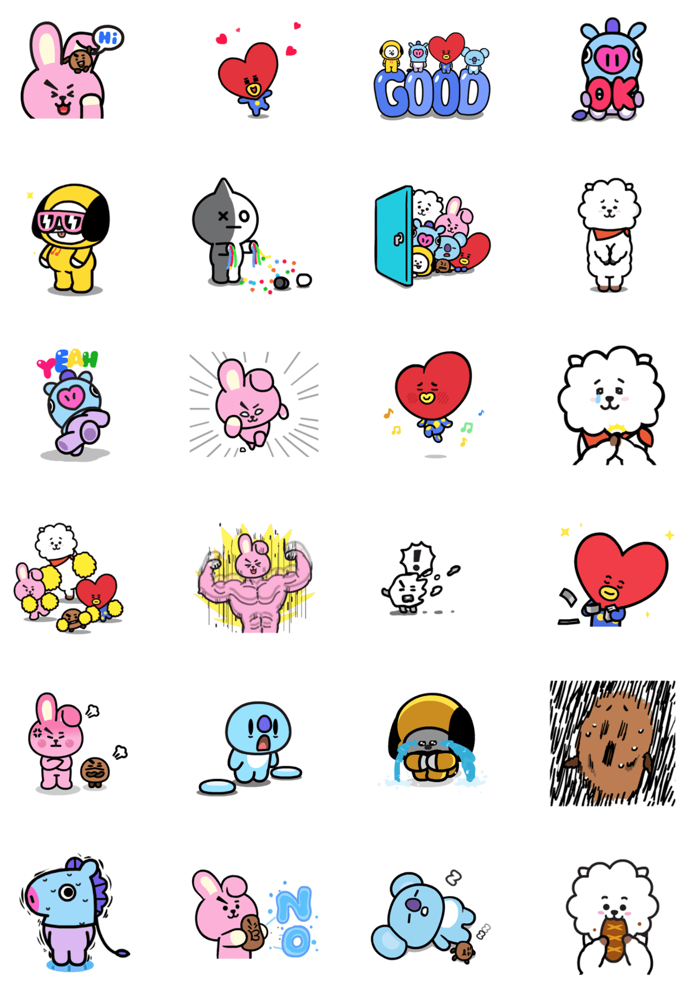 Stiker Line Bts - KibrisPDR