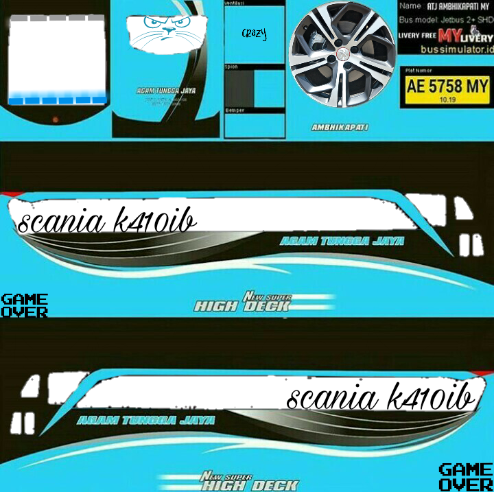 Detail Stiker Livery Bussid Nomer 25