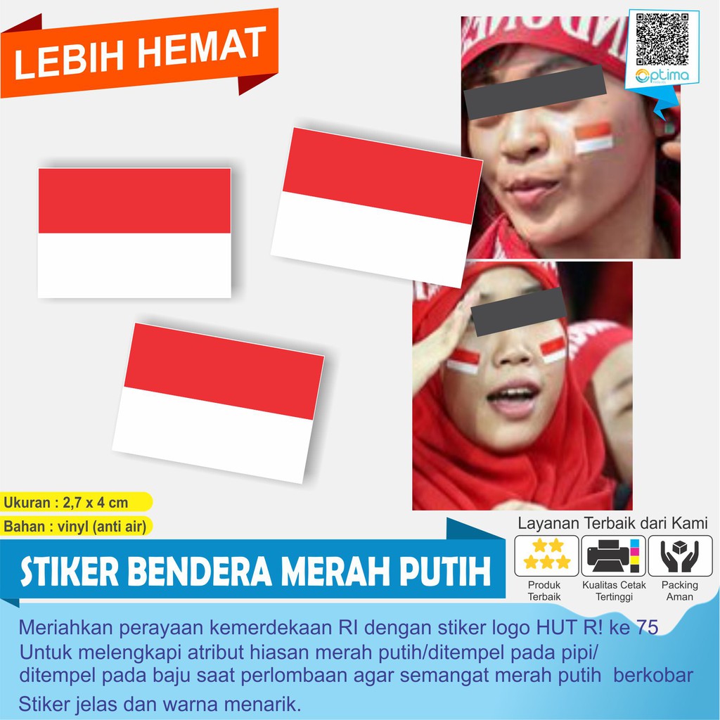 Detail Stiker Merah Putih Nomer 21