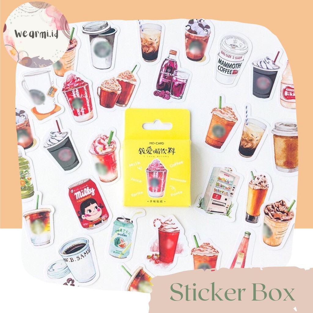 Detail Stiker Minuman Aesthetic Nomer 25