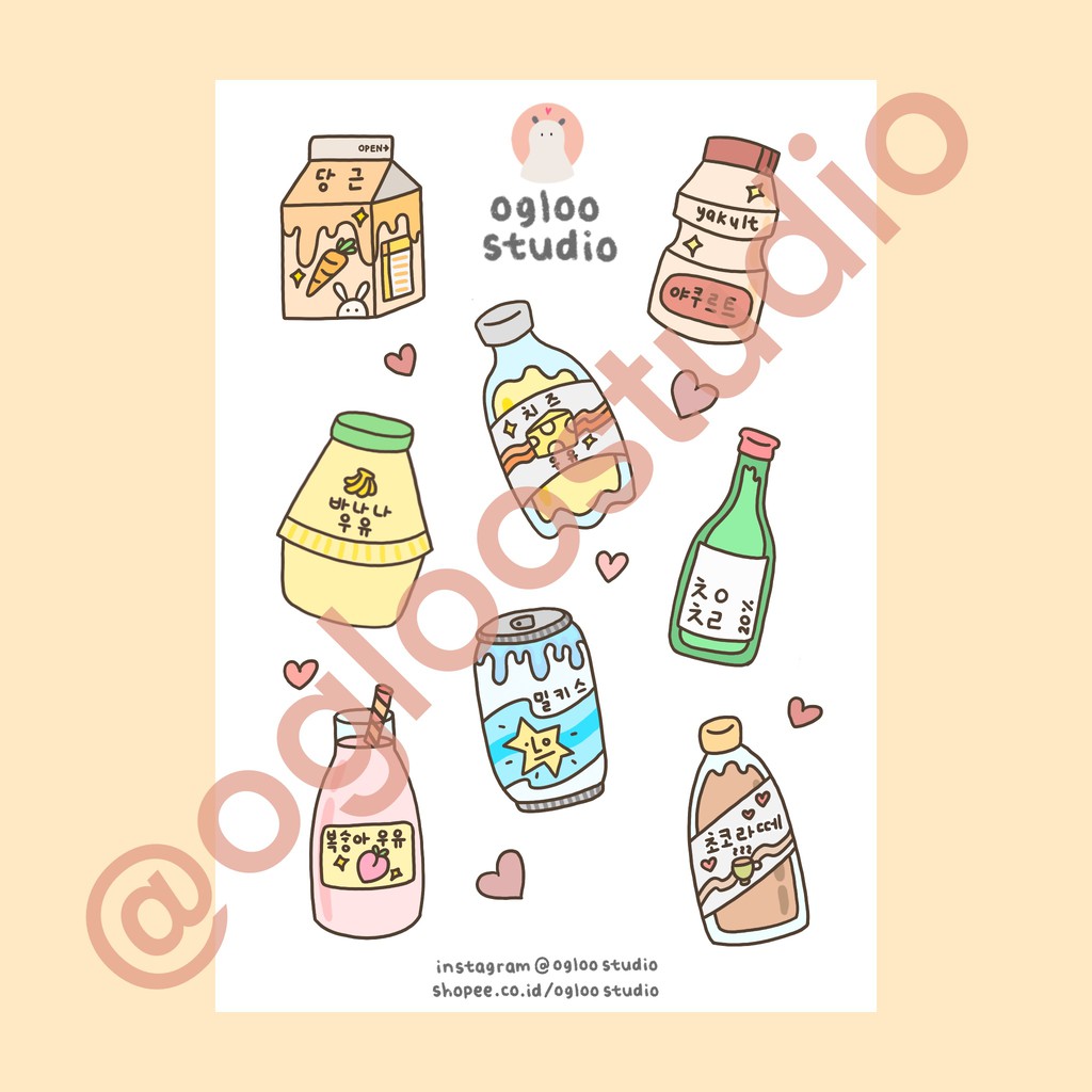 Detail Stiker Minuman Aesthetic Nomer 10