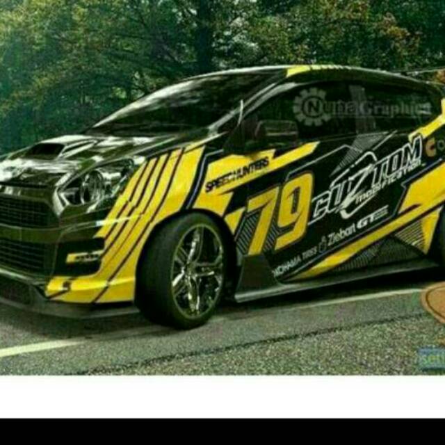 Detail Stiker Mobil Balap Rally Nomer 8