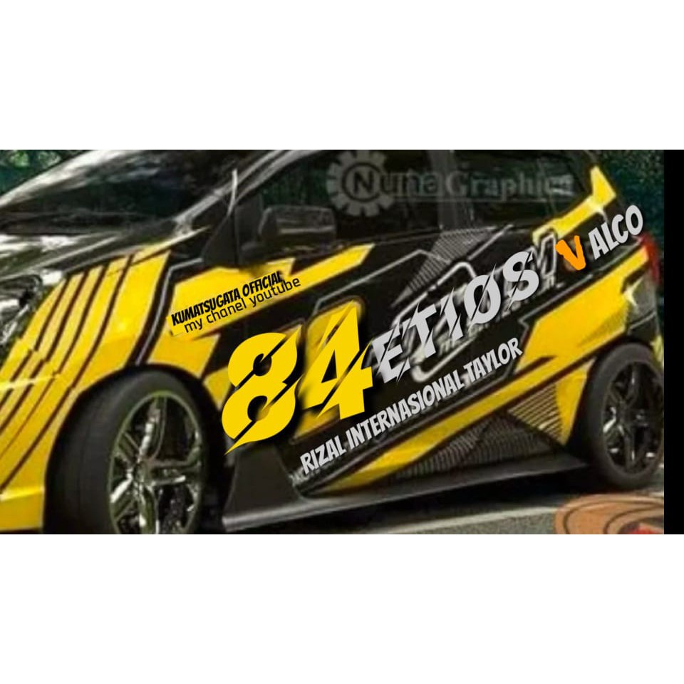 Detail Stiker Mobil Balap Rally Nomer 9