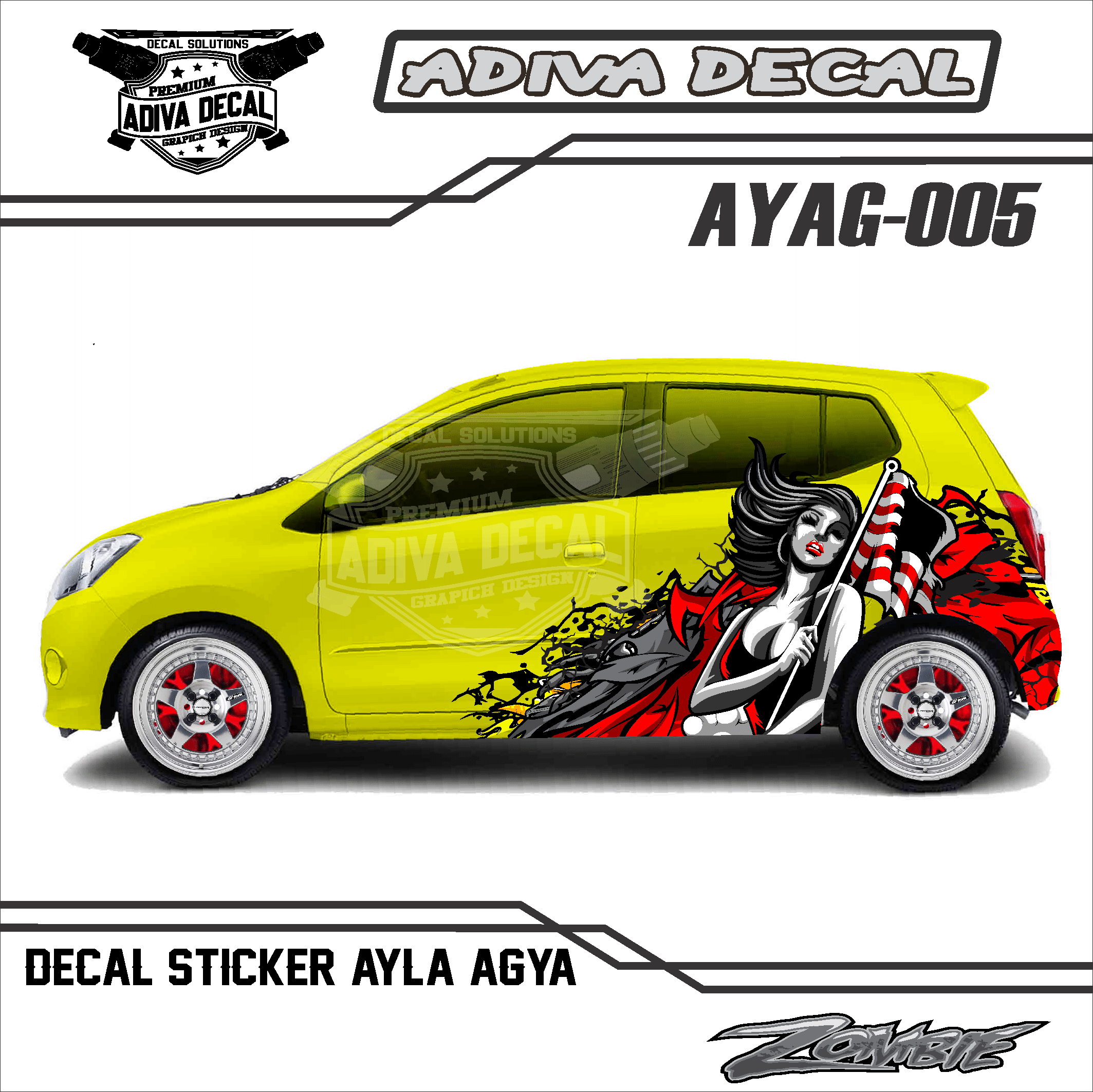 Detail Stiker Mobil Kartun Nomer 12