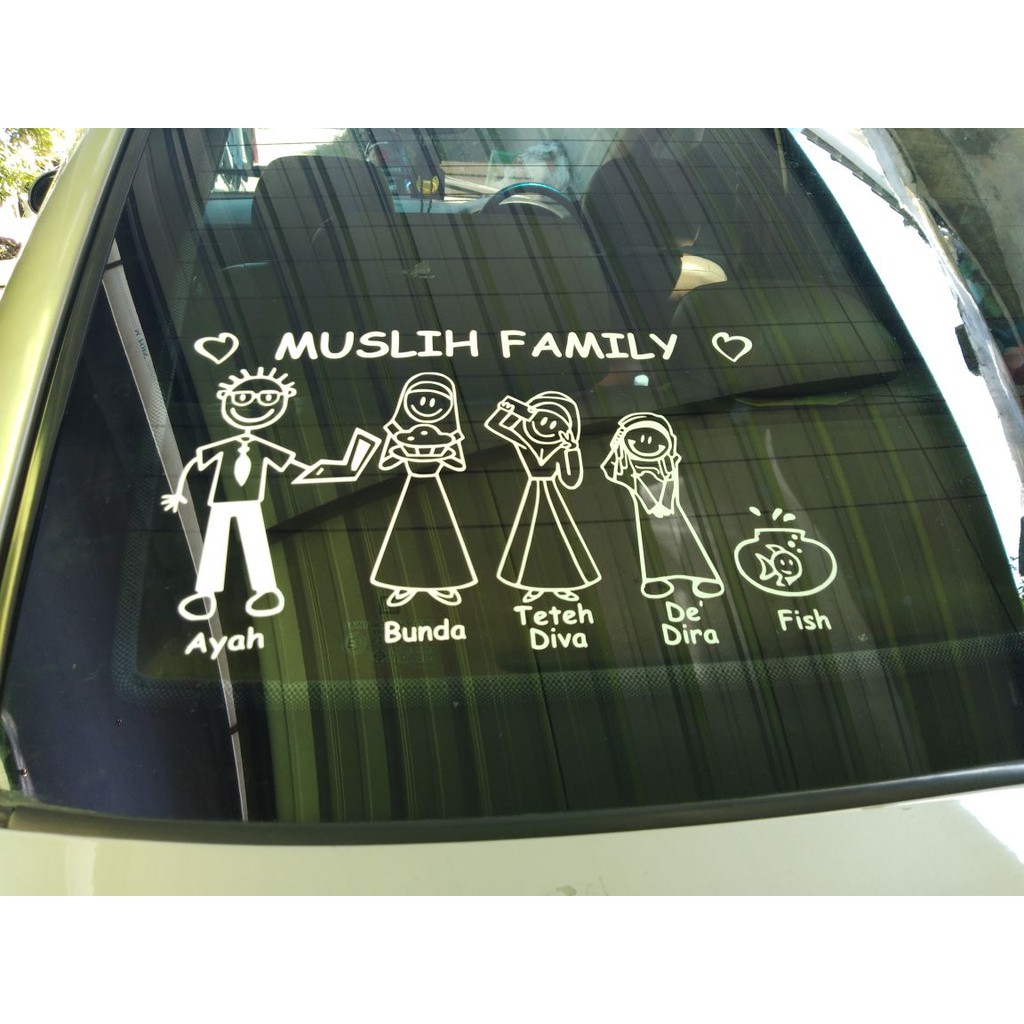 Detail Stiker Mobil Keluarga Nomer 2