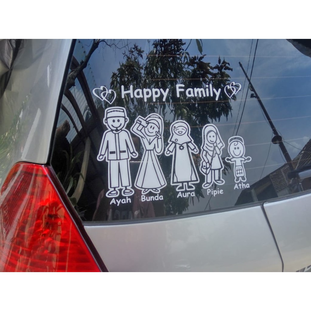 Detail Stiker Mobil Keluarga Nomer 3