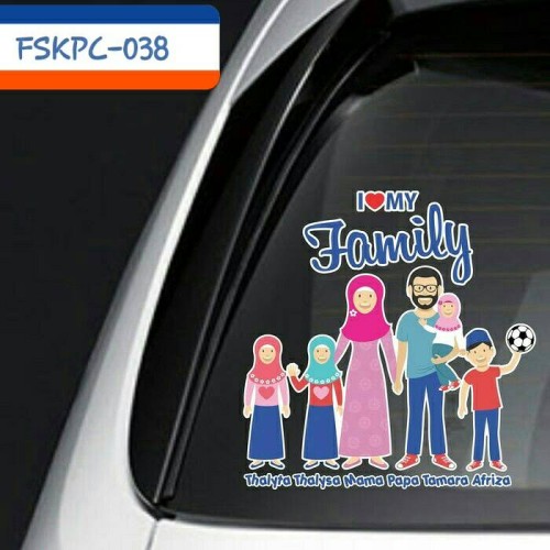 Detail Stiker Mobil Keluarga Nomer 25